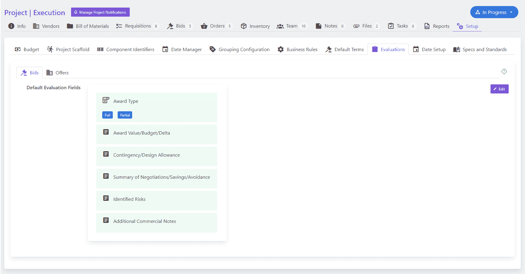 project execution screenshot