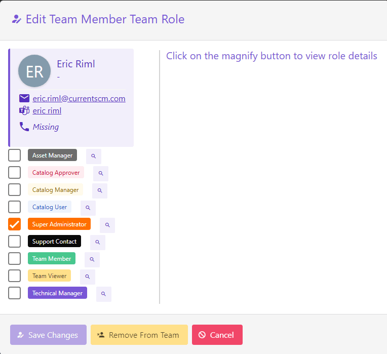 Project Procurement Software - Customizable Teams Roles | Current SCM